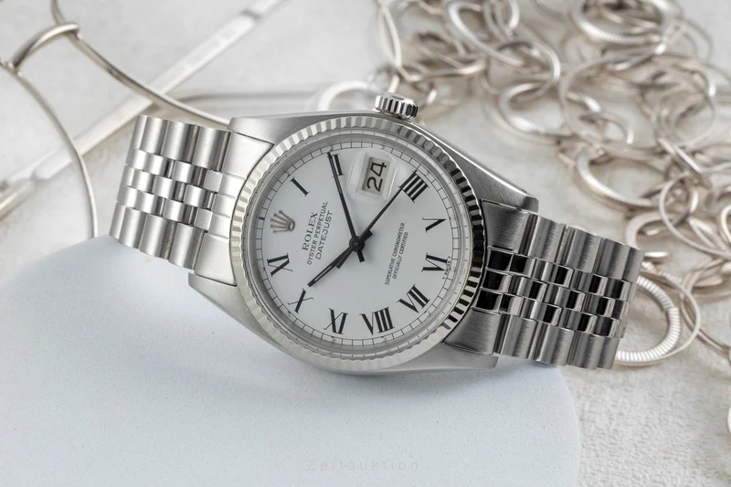 Rolex Datejust steel / white gold automatic men's watch 16014 Vintage [2605361]