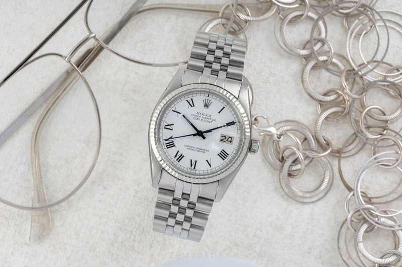 Rolex Datejust steel / white gold automatic men's watch 16014 Vintage [2605361]