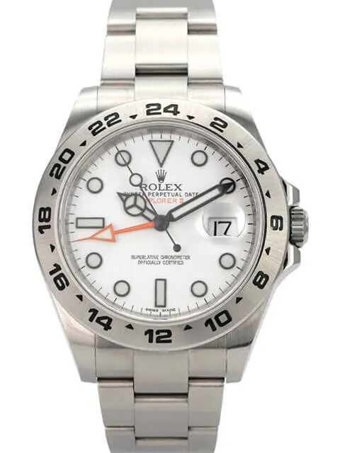 Rolex Explorer II 42 Edelstahl 216570 weißes Zifferblatt