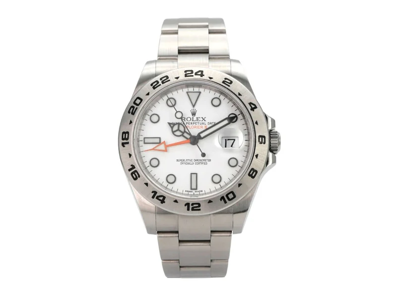 Rolex Explorer II 42 Edelstahl 216570 weißes Zifferblatt