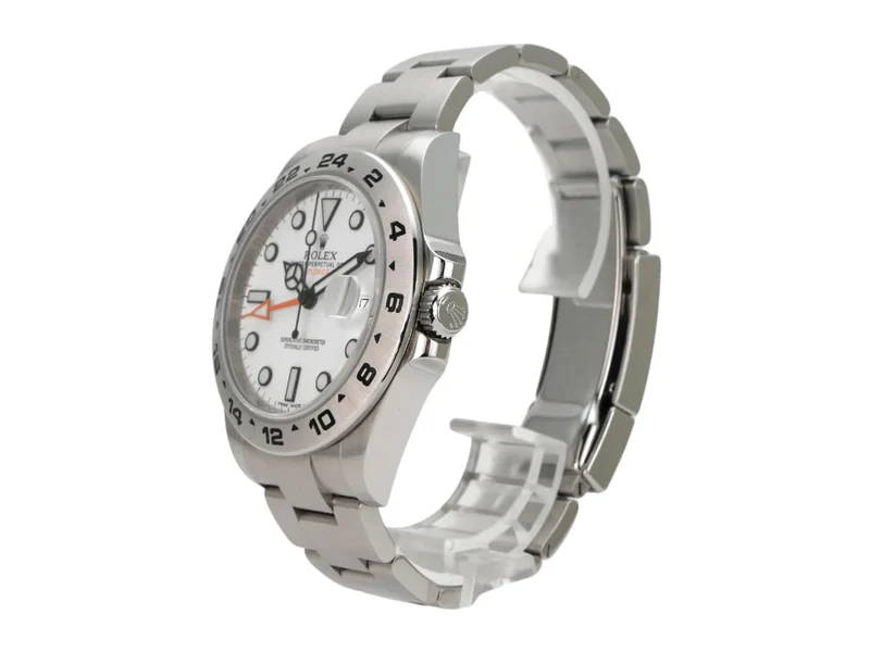 Rolex Explorer II 42 Edelstahl 216570 weißes Zifferblatt