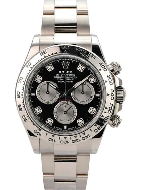 Rolex Daytona Weißgold 126509 Schwarz Diamant