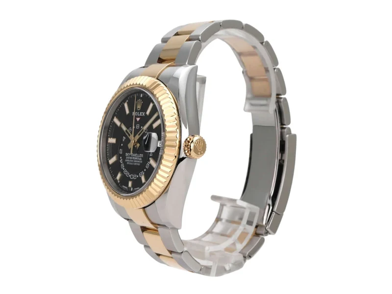 Rolex Sky-Dweller Edelstahl Gelbgold 326933 Schwarz