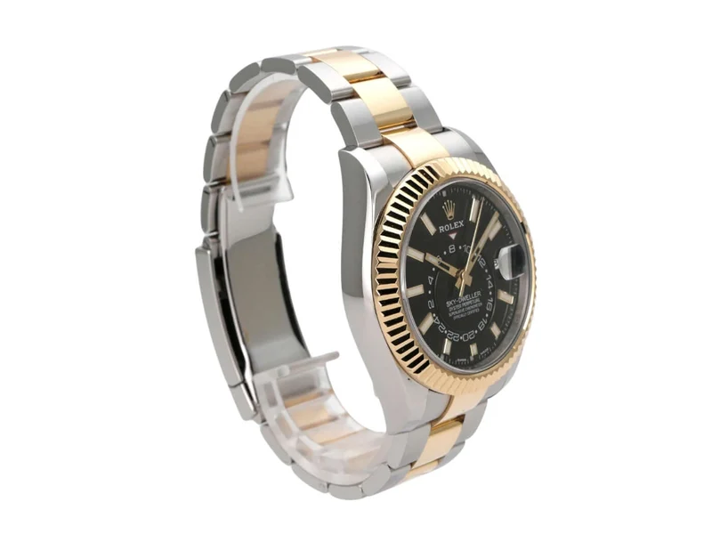Rolex Sky-Dweller Edelstahl Gelbgold 326933 Schwarz