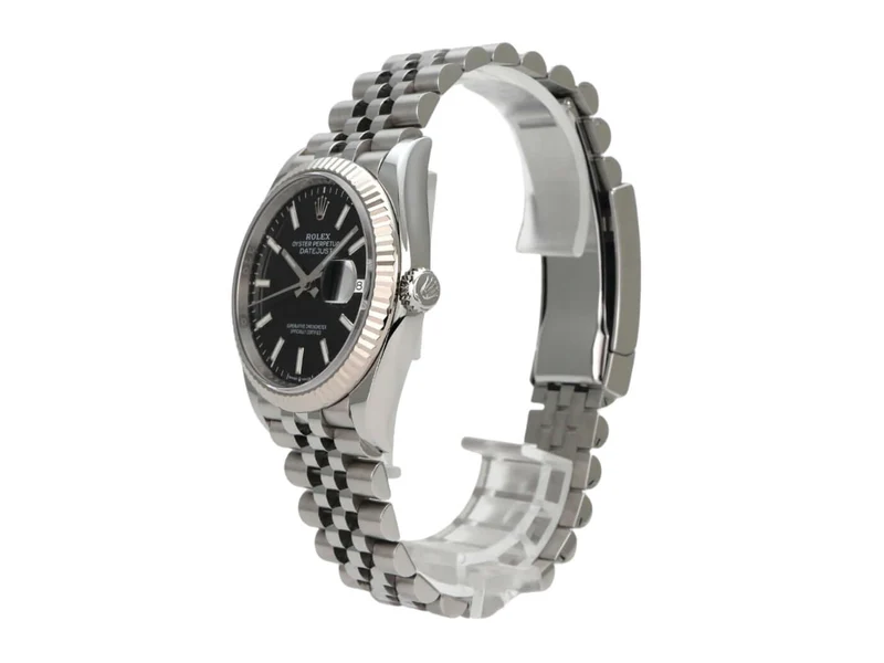 Rolex Datejust 36 Oystersteel Weißgold 126234 Schwarz Jubile-Band