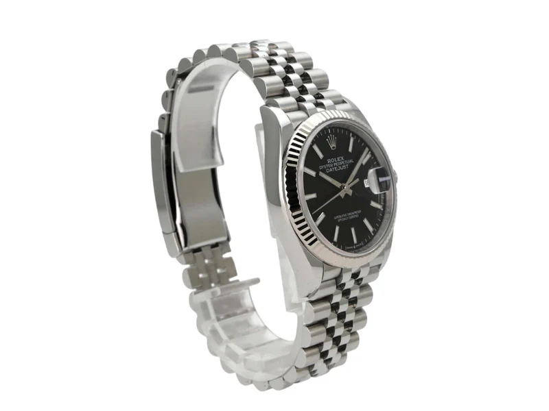 Rolex Datejust 36 Oystersteel Weißgold 126234 Schwarz Jubile-Band