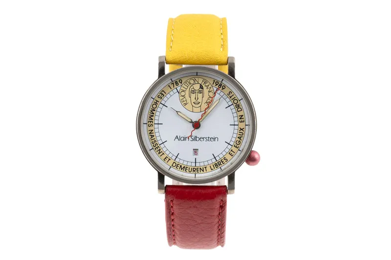 Alain Silberstein chromed brass quartz men's watch [2605478]