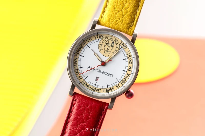 Alain Silberstein chromed brass quartz men's watch [2605478]