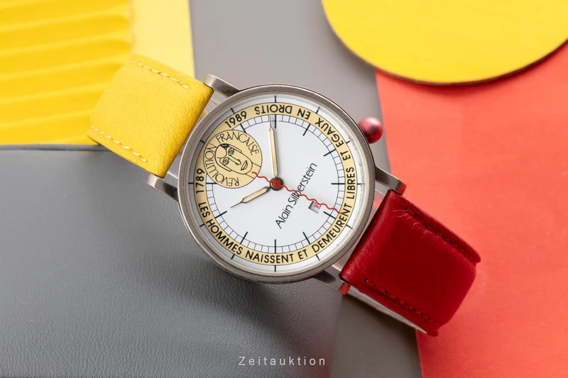 Alain Silberstein chromed brass quartz men's watch [2605478]