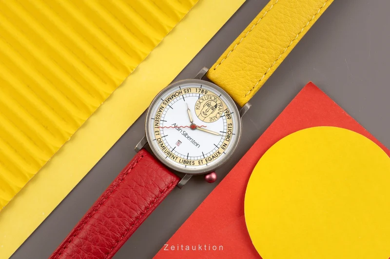 Alain Silberstein chromed brass quartz men's watch [2605478]