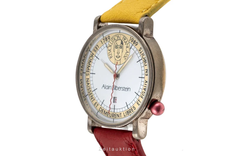 Alain Silberstein chromed brass quartz men's watch [2605478]