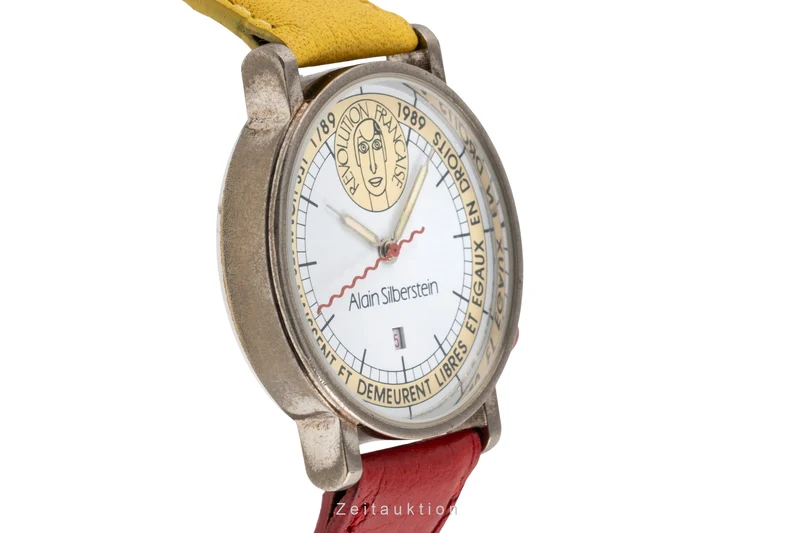 Alain Silberstein chromed brass quartz men's watch [2605478]