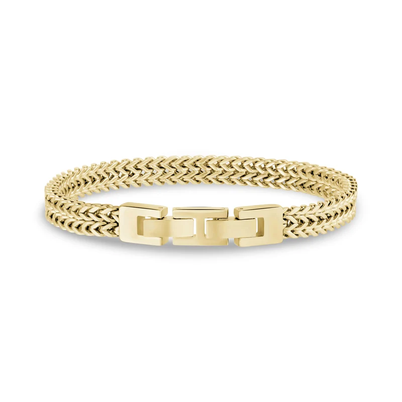 Poliertes Doppel-Franco-Gliederarmband