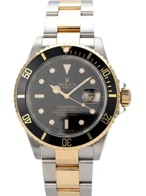 Rolex Submariner Date 16613 Edelstahl Gelbgold Schwarz