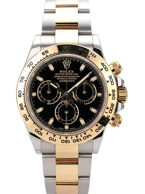 Rolex Daytona Edelstahl Gelbgold 116503 Schwarz