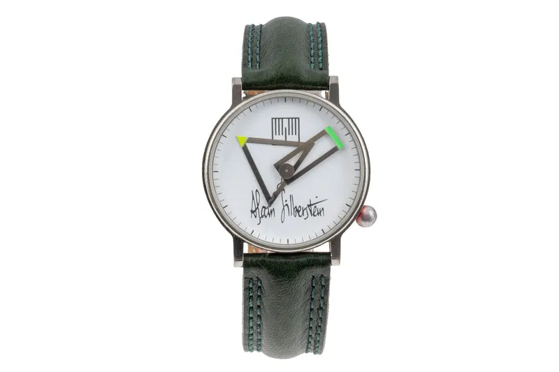 Alain Silberstein Klok chromed brass quartz men's watch [2605499]