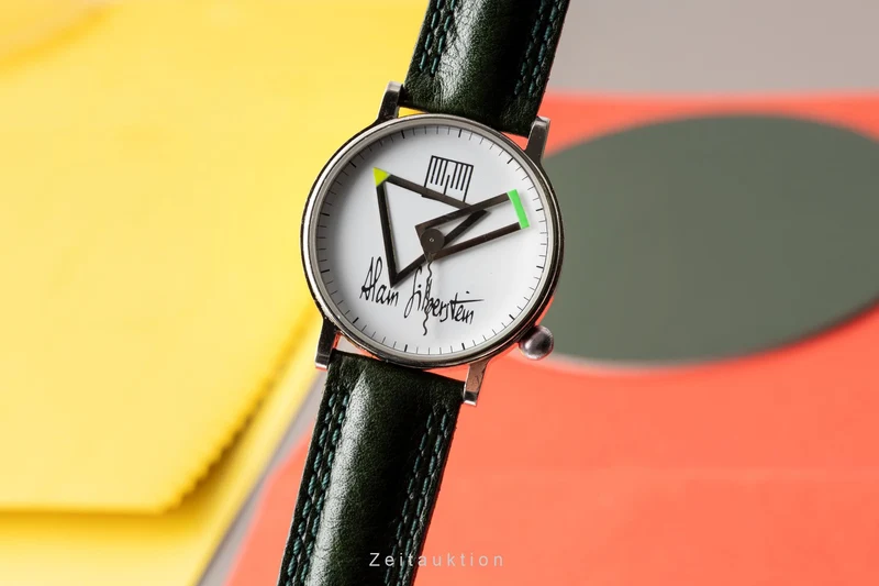 Alain Silberstein Klok chromed brass quartz men's watch [2605499]
