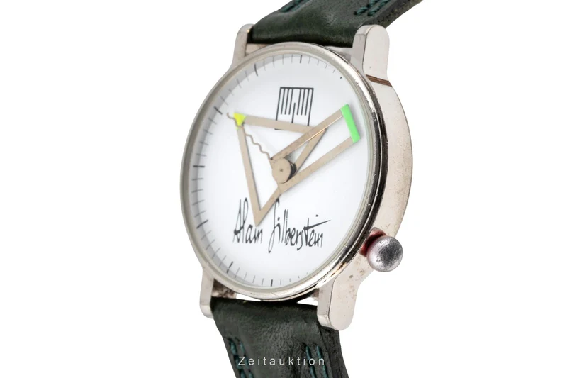 Alain Silberstein Klok chromed brass quartz men's watch [2605499]