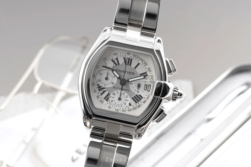 Cartier Roadster chronograph steel automatic men's watch W62006X6 [2605341]