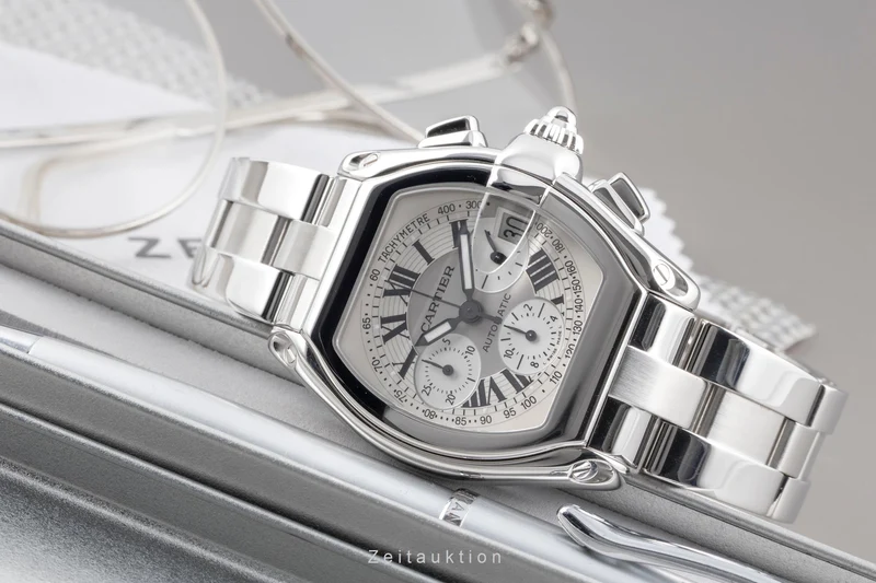 Cartier Roadster chronograph steel automatic men's watch W62006X6 [2605341]