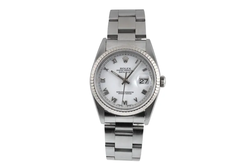 Rolex Datejust steel / white gold automatic men's watch 16234 [2605308]