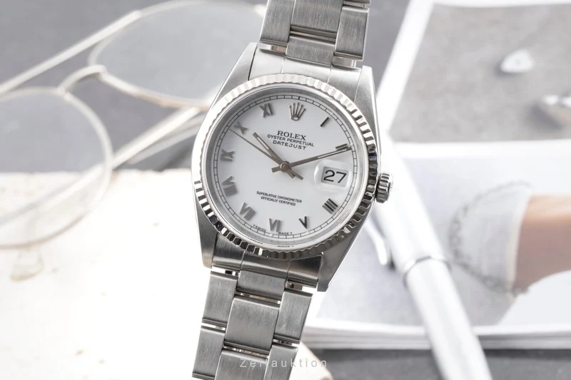 Rolex Datejust steel / white gold automatic men's watch 16234 [2605308]