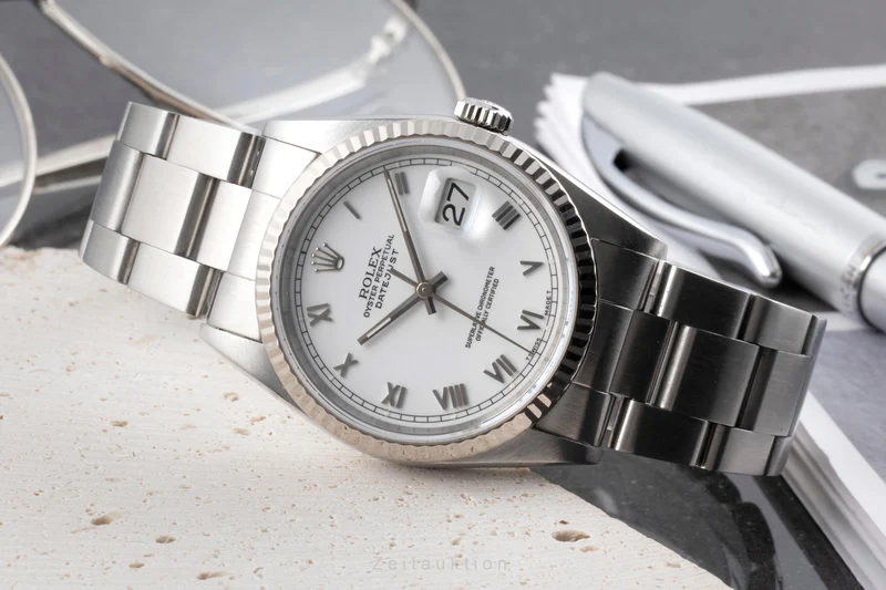 Rolex Datejust steel / white gold automatic men's watch 16234 [2605308]
