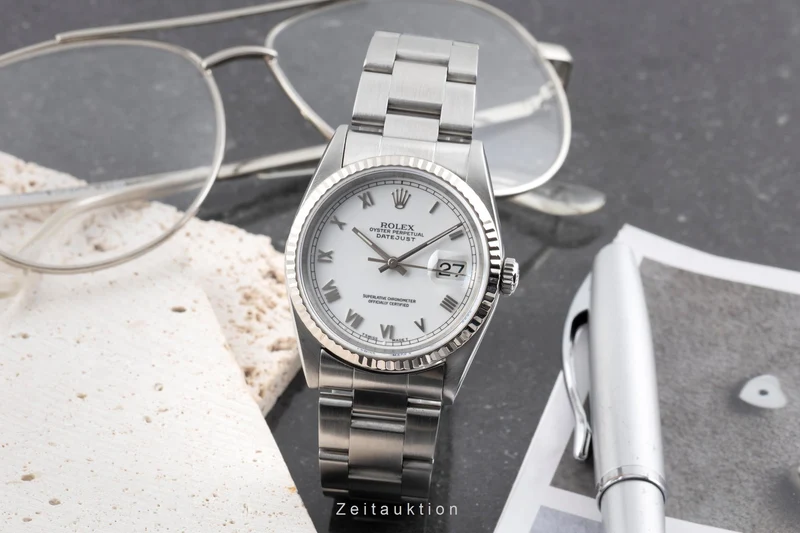 Rolex Datejust steel / white gold automatic men's watch 16234 [2605308]