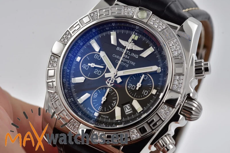Breitling Chronomat 44 B01 AB0110AA Chronograph Diamond Bezel