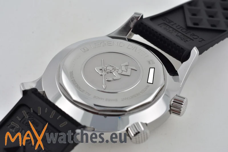 Longines Heritage Legend Diver L37744509 Black Dial Rubber strap
