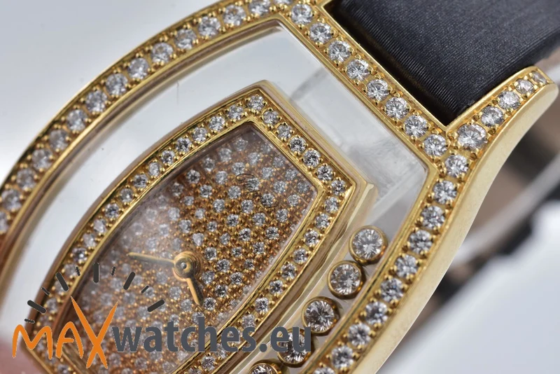 Chopard Happy Sport 18k Yellow Gold Happy Diamonds 239pc of diamonds 209029-0001 20/9125
