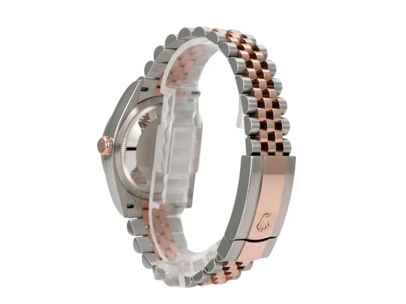 Rolex Datejust 36 Oystersteel Everose-Gold 126231 Weiß Römisch Jubile-Band