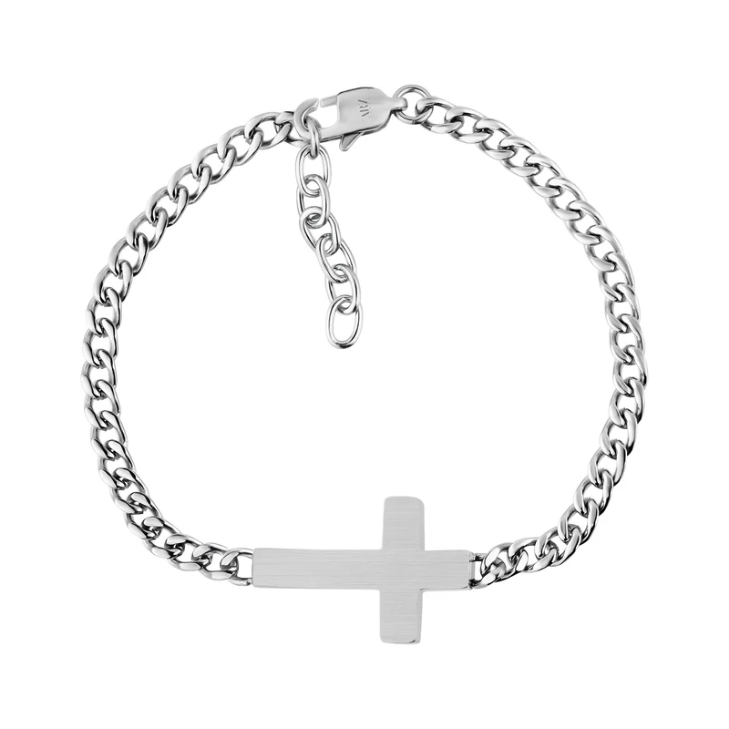 Schwarzes Armband mit Kreuzverzierung