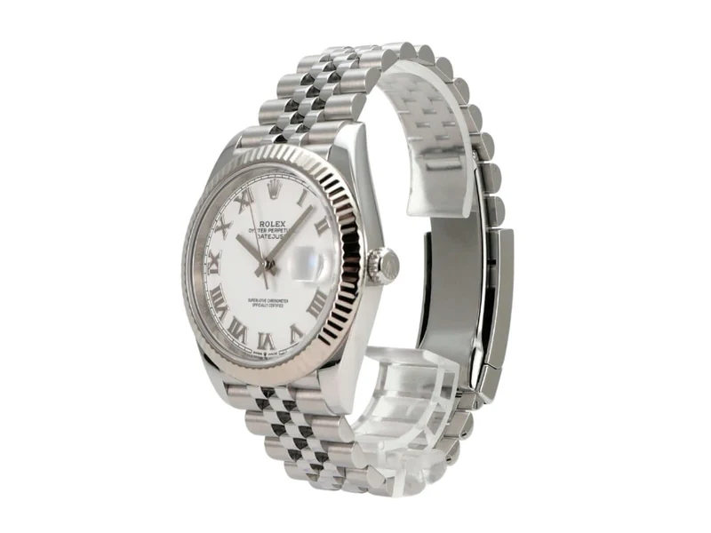 Rolex Datejust 41 Edelstahl Weißgold 126334 Weiß R Jubile-Band