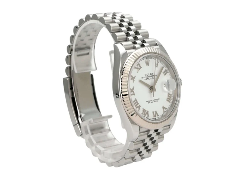 Rolex Datejust 41 Edelstahl Weißgold 126334 Weiß R Jubile-Band