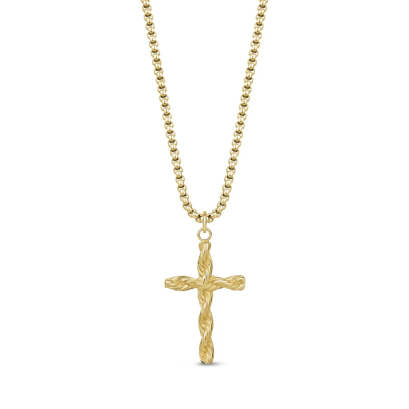 Verdrehtes Seil Kreuz Anhänger