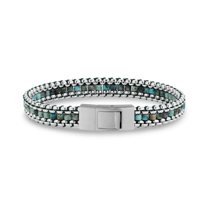 Afrikanisches Türkisarmband mit Kette