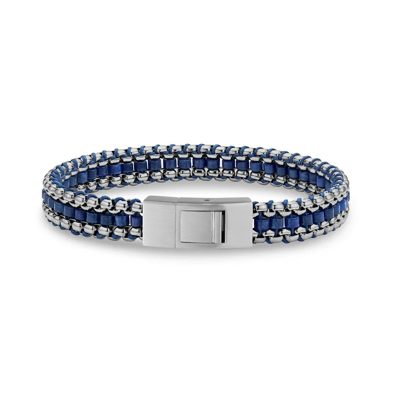Lapislazuli-Armband mit Kette