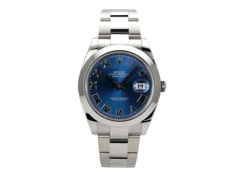 Rolex Datejust 41 Oystersteel 126300 Blau Römisch