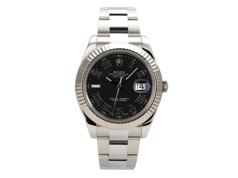 Rolex Datejust II 116334 Schwarz Römisch