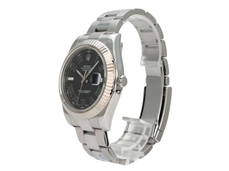 Rolex Datejust II 116334 Schwarz Römisch