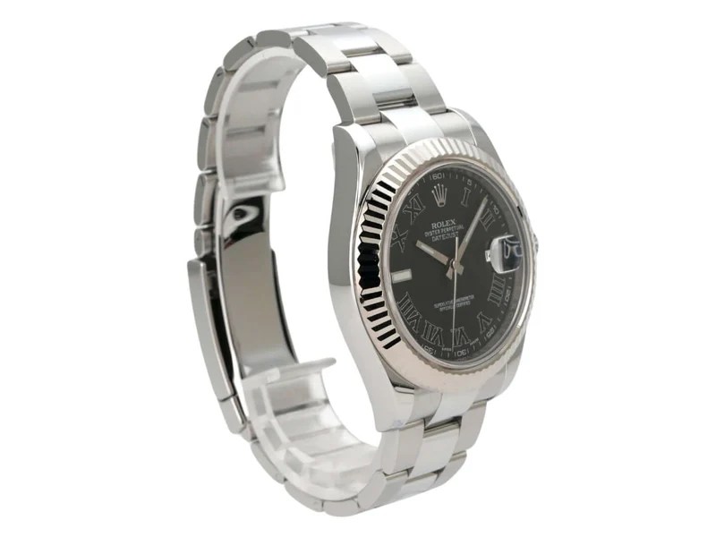 Rolex Datejust II 116334 Schwarz Römisch