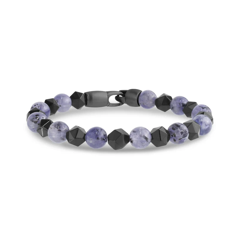 8 mm Iolith-Perlenarmband