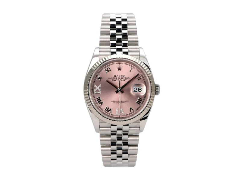 Rolex Datejust 36 Oystersteel Weißgold 126234 Pink R Diamant Jubile-Band