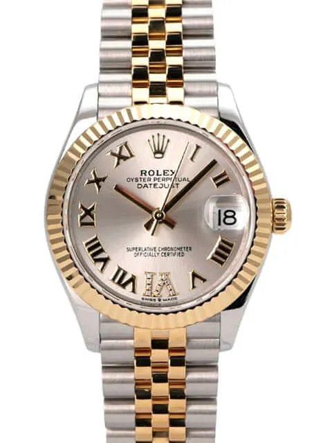 Rolex Datejust 31 Oystersteel Gelbgold 278273 Silber R DIA Jubile-Band