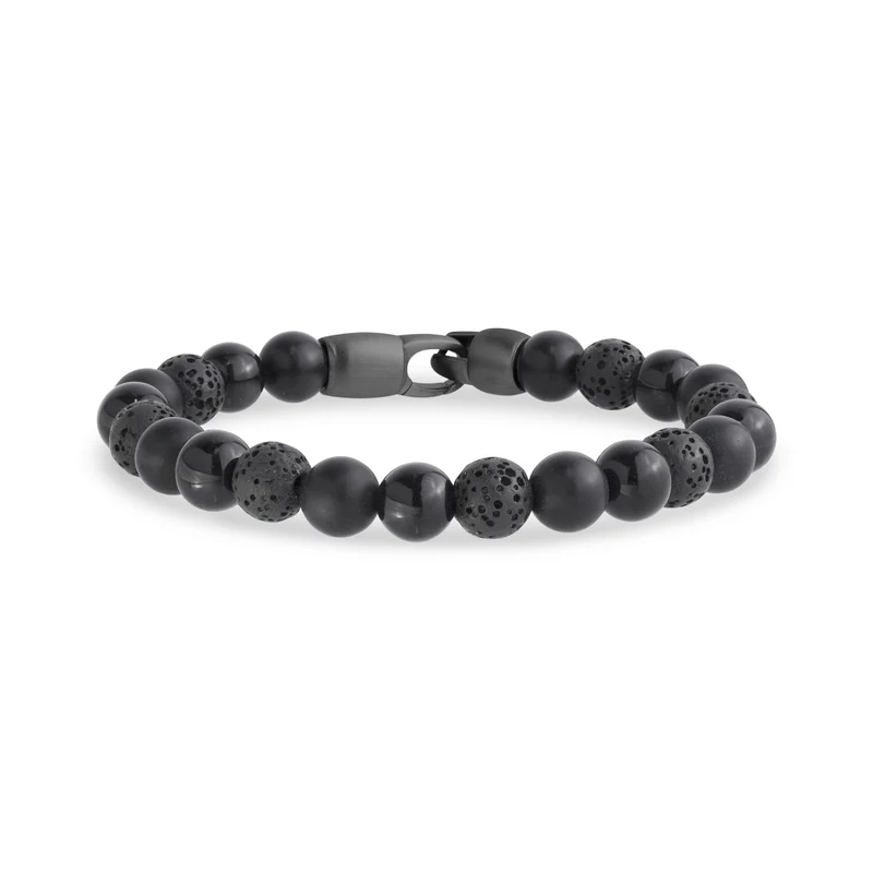 Armband aus mattem und glänzendem Onyx