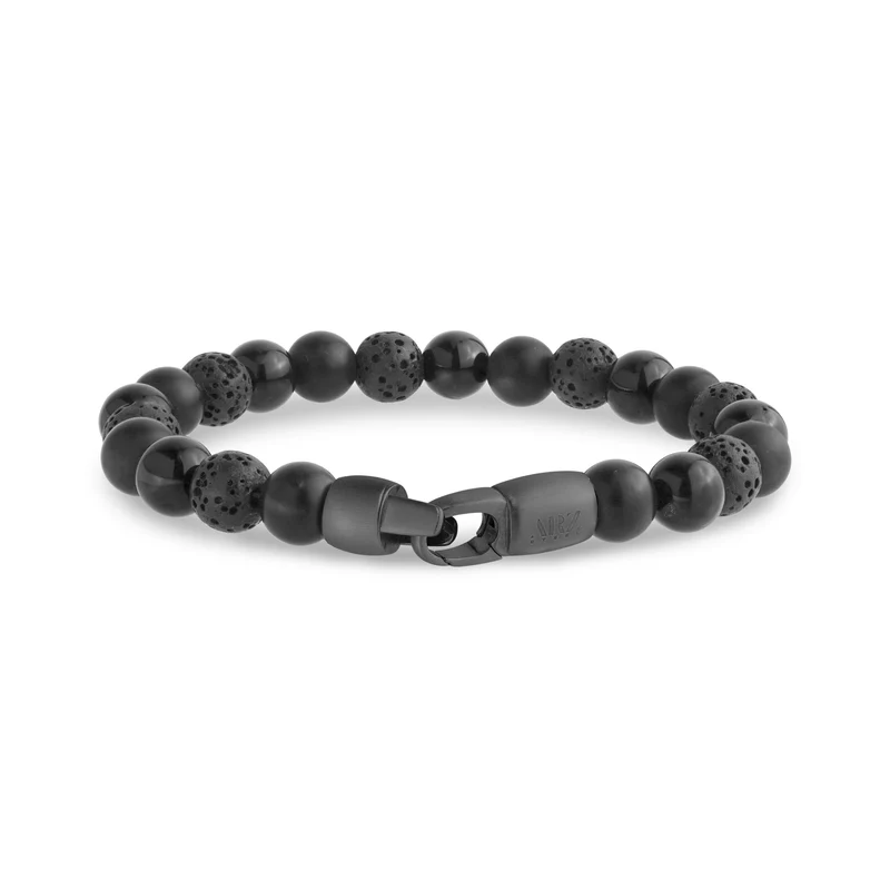 Armband aus mattem und glänzendem Onyx