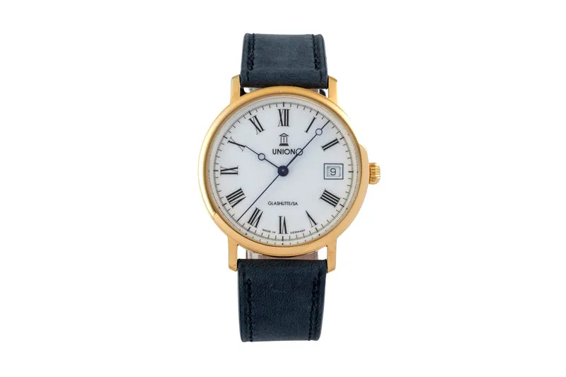 Union Glashütte Klassik gilt-brass automatic men's watch [2605464]