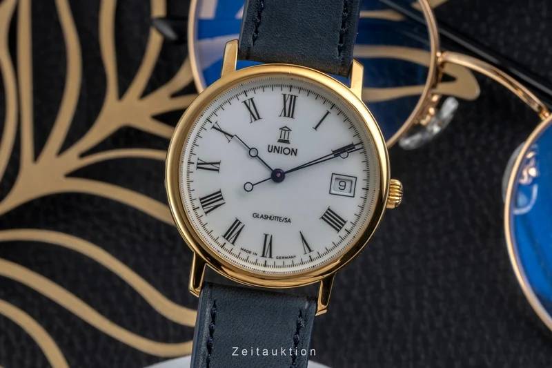 Union Glashütte Klassik gilt-brass automatic men's watch [2605464]