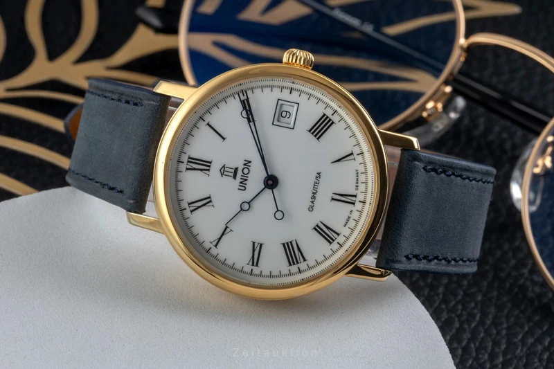 Union Glashütte Klassik gilt-brass automatic men's watch [2605464]